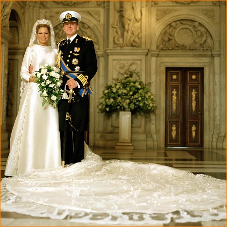 Officiëel portet van prinses Máxima en prins Willem-Alexander, n.a.v hun huwelijk op 02-02-'02.