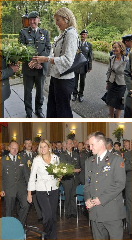 Prinses Máxima bij Koninklijke Landmacht.