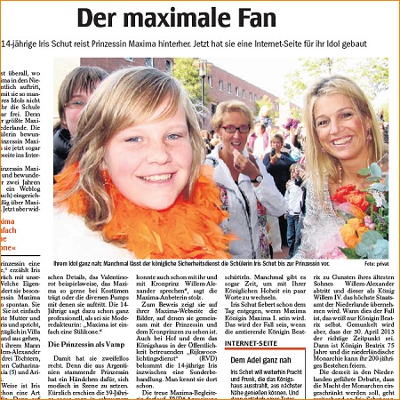 Op 4 januari 2011: Westdeutsche Allgemeine Zeitung