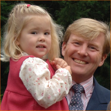 Prins Willem-Alexander en zijn oudste dochter in 2006