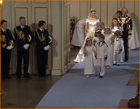 Prinses Victoria met haar vader en de bruidskinderen