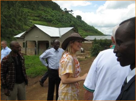 Prinses Máxima in Rwanda op 6 april 2010