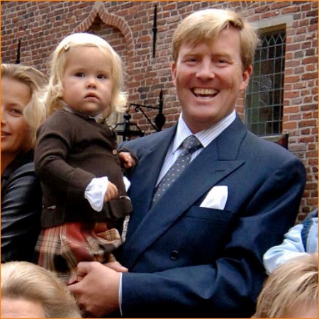 Prinses Amalia met haar vader, najaar 2005