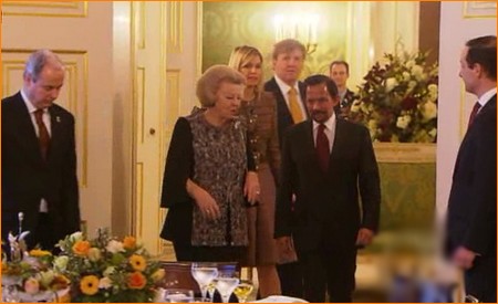 Tijdens lunch met sultan van Brunei